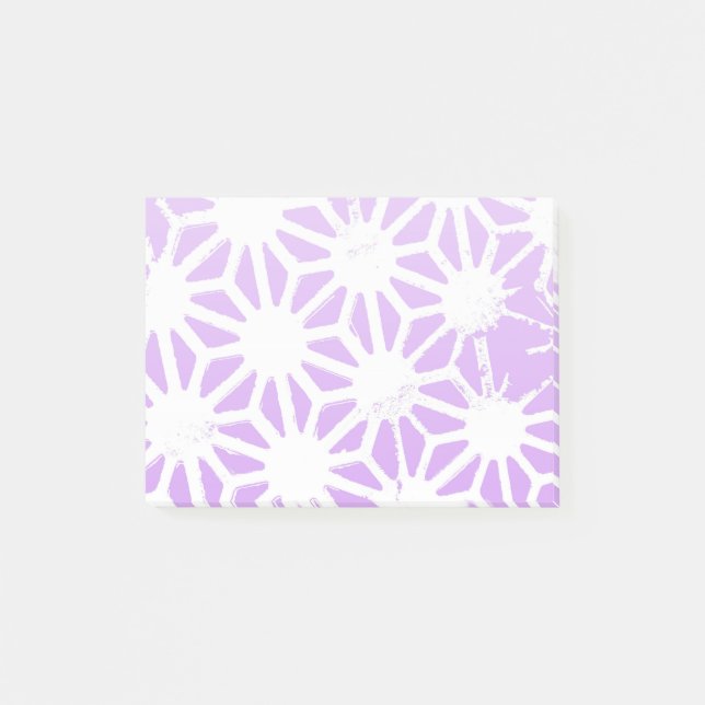 geometrisches Lilac-Muster Post-it Klebezettel (Vorderseite)