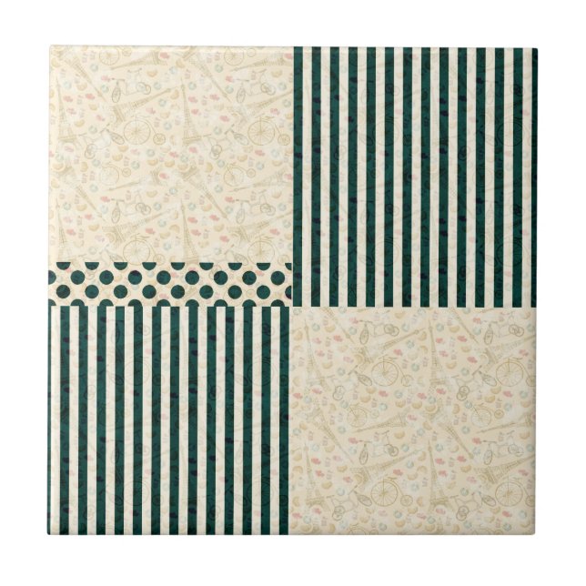 Geometrisches Linienmuster Fliese (Vorderseite)