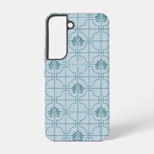 Geometrisches Lotus-Rastermuster - Die weiße Lotus Samsung Galaxy Hülle