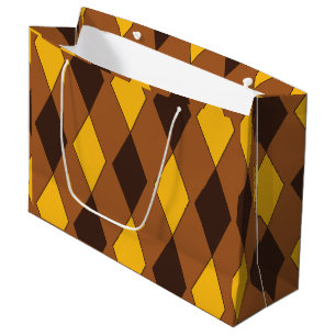 Geometrisches Luxus-Diamantmuster Große Geschenktüte