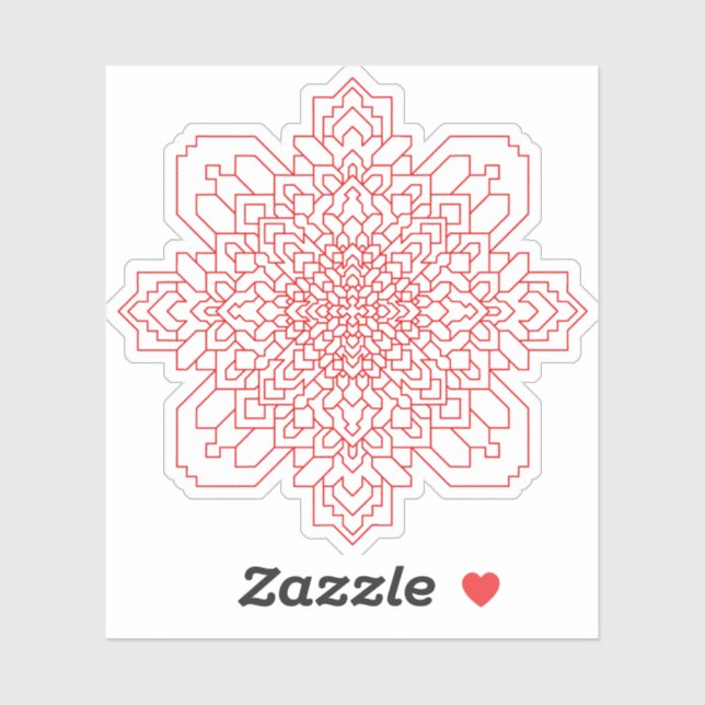 Geometrisches Mandala #11 Aufkleber (Blatt)