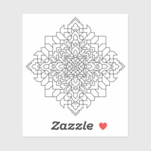 Geometrisches Mandala #14 Aufkleber