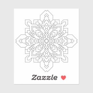 Geometrisches Mandala #4 Clear Aufkleber