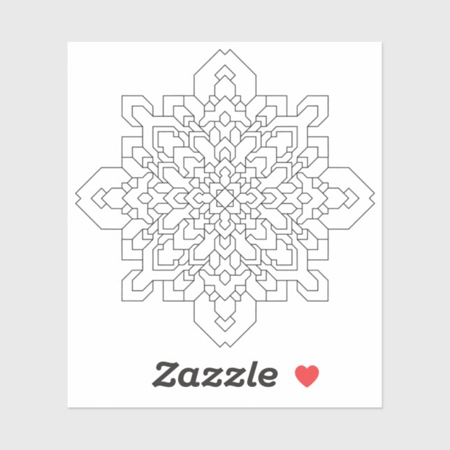 Geometrisches Mandala #4 Clear Aufkleber (Blatt)