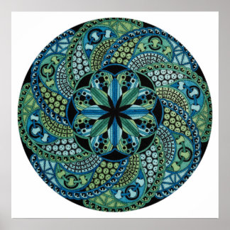 Geometrisches Mandala-Design Poster