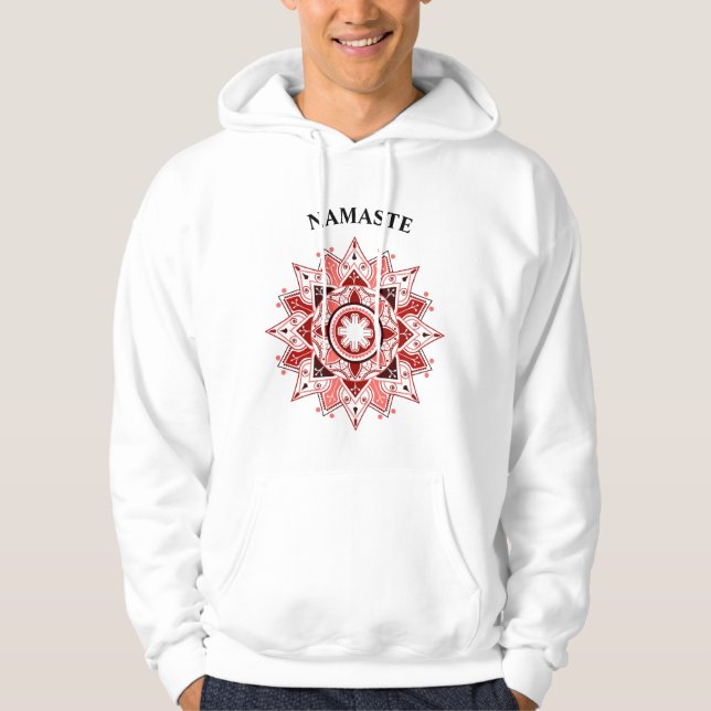 Geometrisches Mandala, inspirierend Hoodie (Vorderseite)