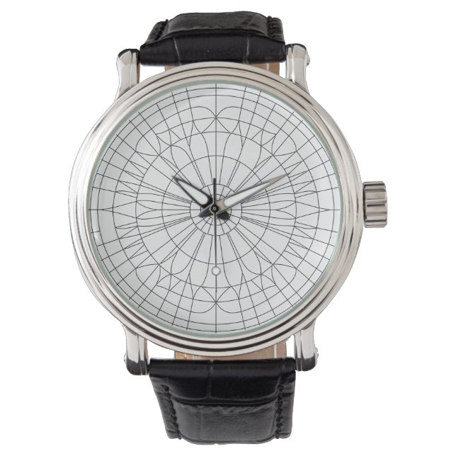 Geometrisches Mandala-Muster Armbanduhr (Vorderseite)