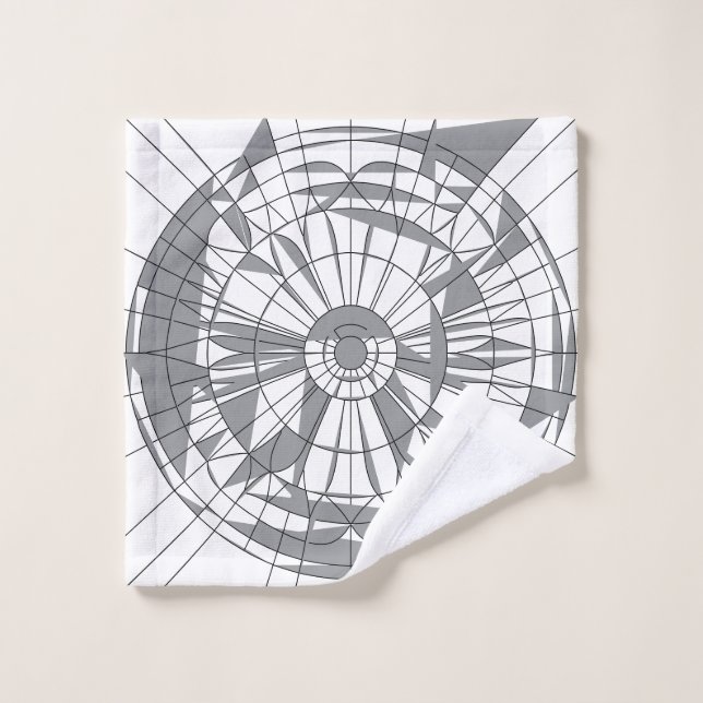 Geometrisches Mandala-Muster Badhandtuch Set (Waschlappen)