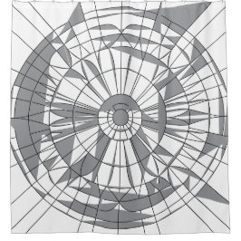 Geometrisches Mandala-Muster Duschvorhang