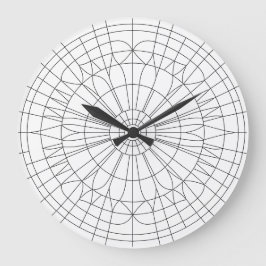 Geometrisches Mandala-Muster Große Wanduhr