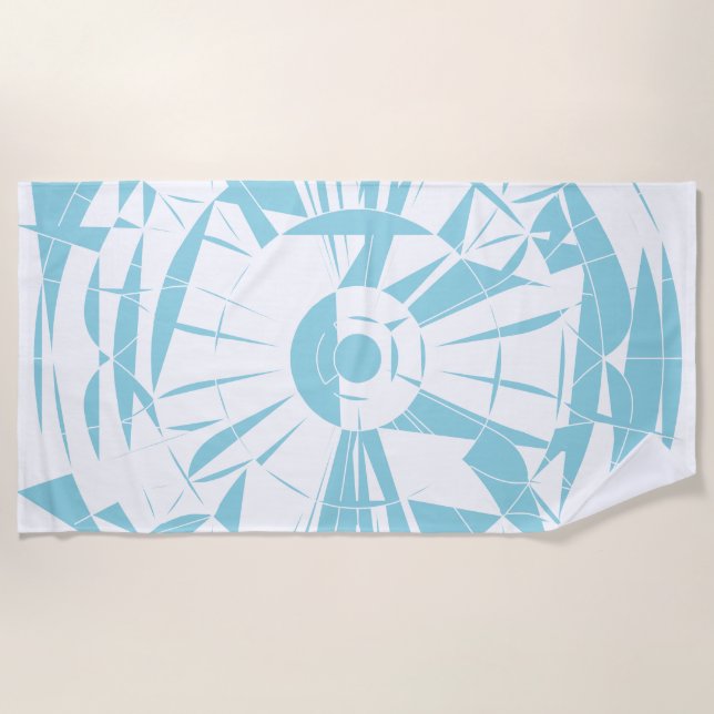 Geometrisches Mandala-Muster Strandtuch (Vorderseite)