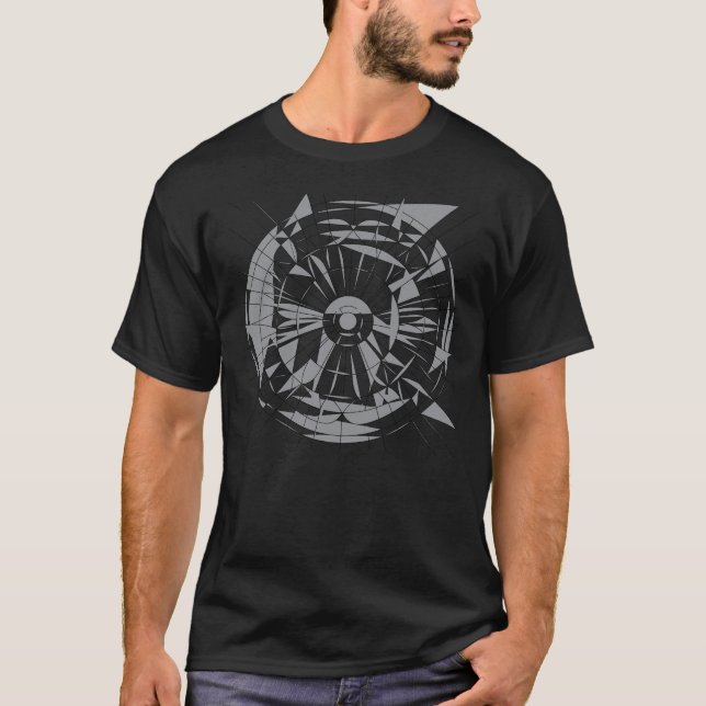 Geometrisches Mandala-Muster T-Shirt (Vorderseite)