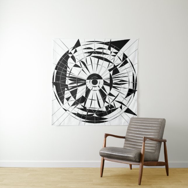 Geometrisches Mandala-Muster Wandteppich (Beispiel)