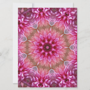 Geometrisches Mandala Pink-Blume-Muster-67545 Einladung
