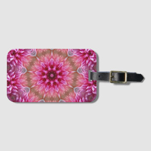 Geometrisches Mandala Pink-Blume-Muster-67545 Gepäckanhänger