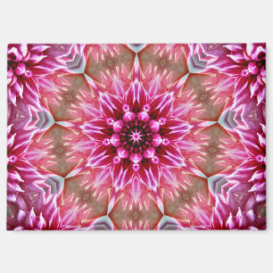 Geometrisches Mandala Pink-Blume-Muster-67545 Keyc Magnet