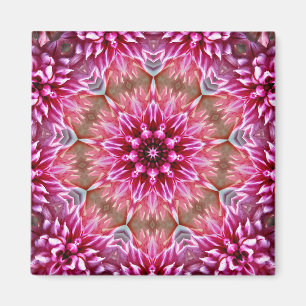 Geometrisches Mandala Pink-Blume-Muster-67545 Keyc Magnet