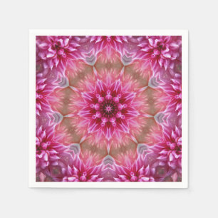 Geometrisches Mandala Pink-Blume-Muster-67545 Serviette