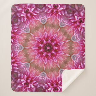 Geometrisches Mandala Pink-Blume-Muster-67545 Sherpadecke