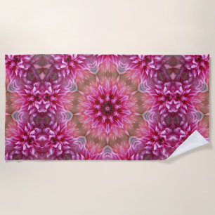 Geometrisches Mandala Pink-Blume-Muster-67545 Strandtuch