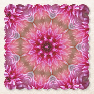 Geometrisches Mandala Pink-Blume-Muster-67545 Untersetzer