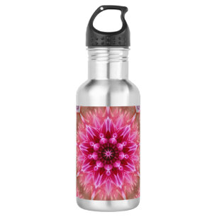 Geometrisches Mandala Rosa Blumenmuster-67545 Edelstahlflasche
