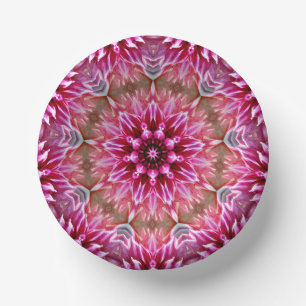 Geometrisches Mandala Rosa Blumenmuster-67545 Pappteller