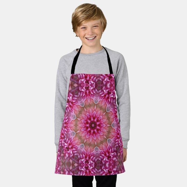Geometrisches Mandala Rosa Blumenmuster-67545 Schürze (Getragen)