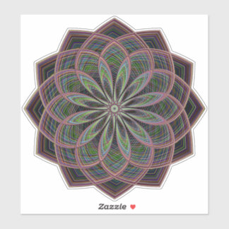 Geometrisches Mandala-transparentes Aufkleber