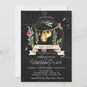 Geometrisches Marble Tropical Sloth Baby Dusche