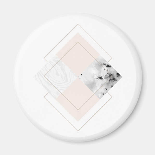 Geometrisches Marmordesign Magnet (Vorne)