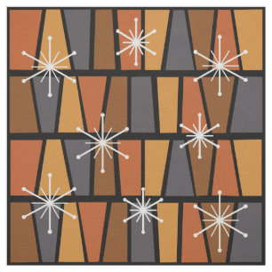 Geometrisches MCM Abstrakt Burnt Orange Stoff