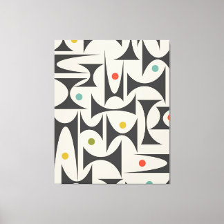 Geometrisches MCM-Muster Tischlampe Bath Mat Fleec Leinwanddruck