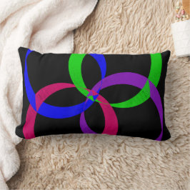 Geometrisches Mehrfarben-Drehkissen Lendenkissen