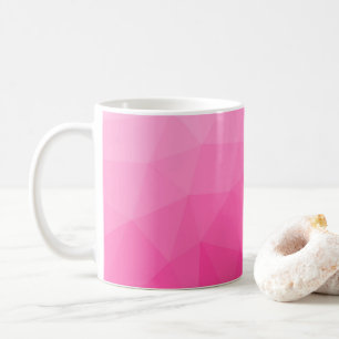 Geometrisches Messemuster mit Hot rosa Gradient Kaffeetasse