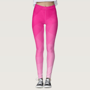 Geometrisches Messemuster mit Hot rosa Gradient Leggings