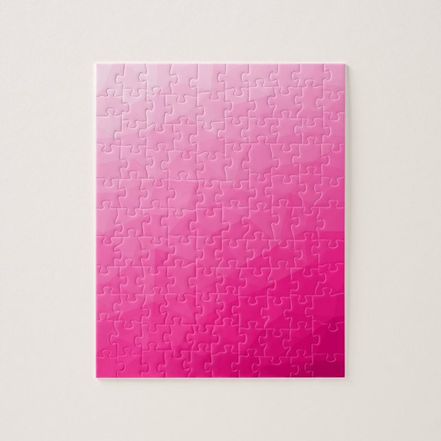 Geometrisches Messemuster mit Hot rosa Gradient Puzzle (Vertikal)