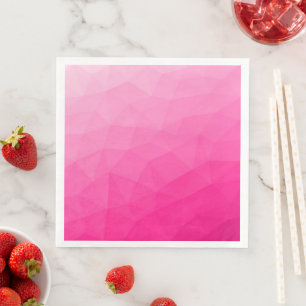 Geometrisches Messemuster mit Hot rosa Gradient Serviette