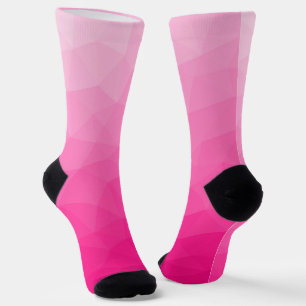 Geometrisches Messemuster mit Hot rosa Gradient Socken