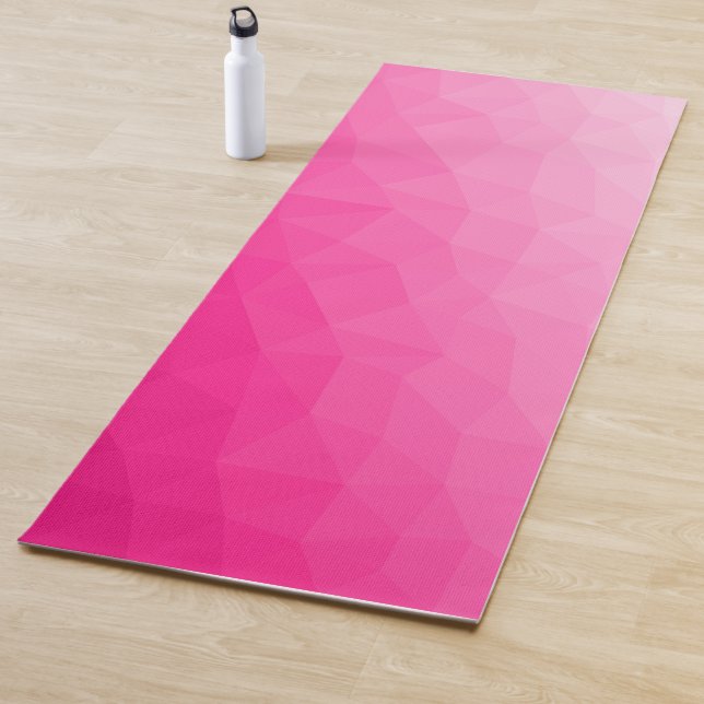Geometrisches Messemuster mit Hot rosa Gradient Yogamatte (Beispiel)
