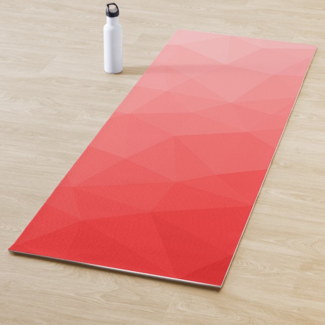 Geometrisches Messemuster mit rotem Gradient Yogamatte (Beispiel)