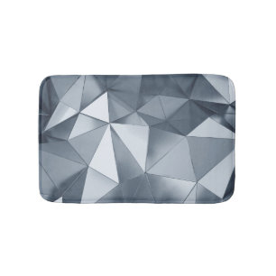 Geometrisches Metall: Dreidimensionales Muster Badematte