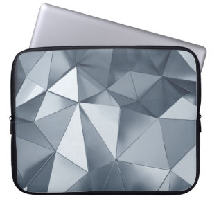 Geometrisches Metall: Dreidimensionales Muster Laptopschutzhülle