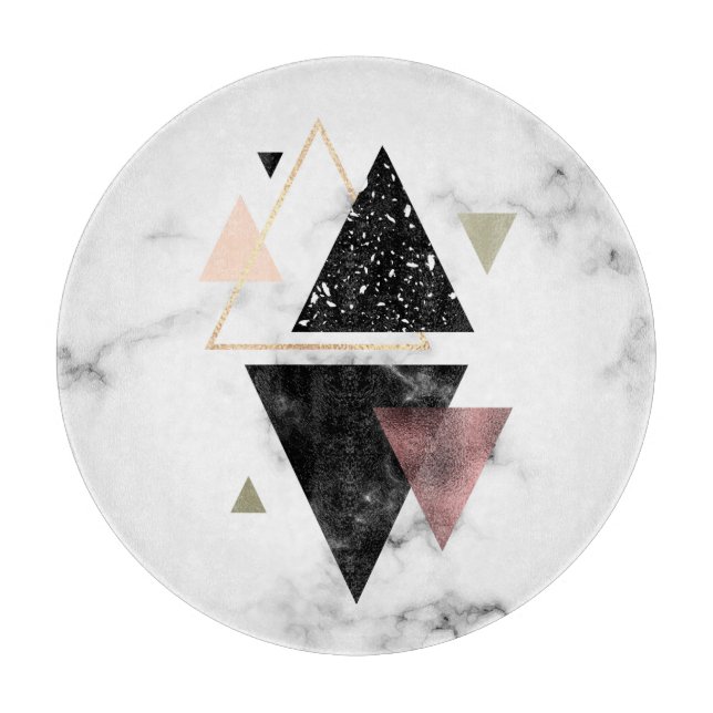 Geometrisches Metalldesign Schneidebrett (Vorderseite)