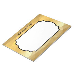 Geometrisches Metallic-Effekt-Notizblock Notizblock