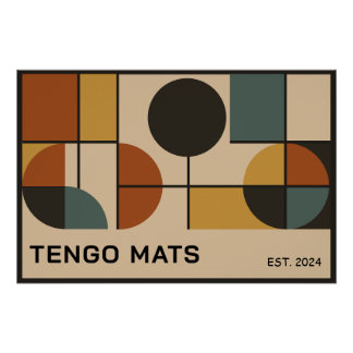 Geometrisches Mid-Century-Design Poster