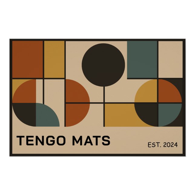 Geometrisches Mid-Century-Design Poster (Vorderseite)
