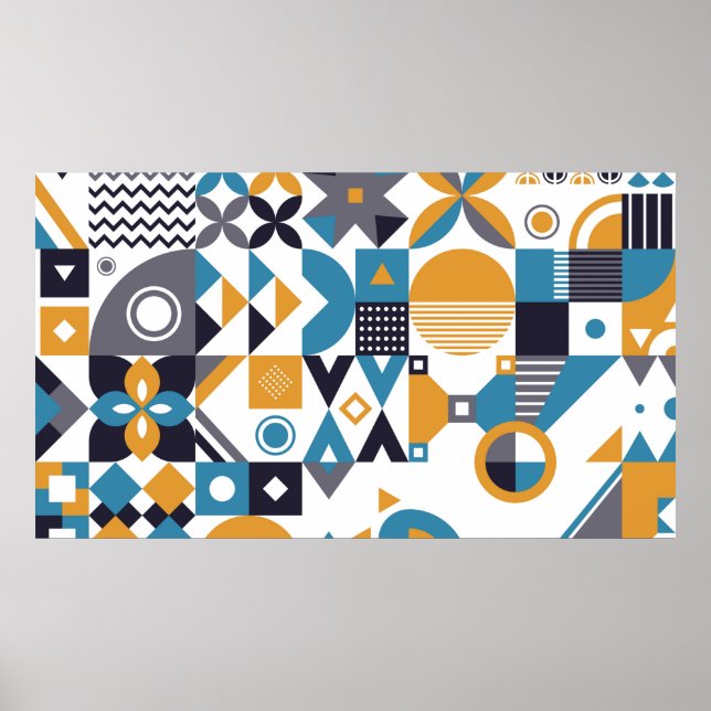 Geometrisches minimalistisches Muster. Abstraktes  Poster (Vorne)