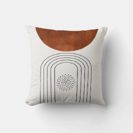 Geometrisches Mittelzentrat Modernes Orangefarbene Kissen