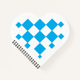 Geometrisches Modell in Herzform Notizbuch